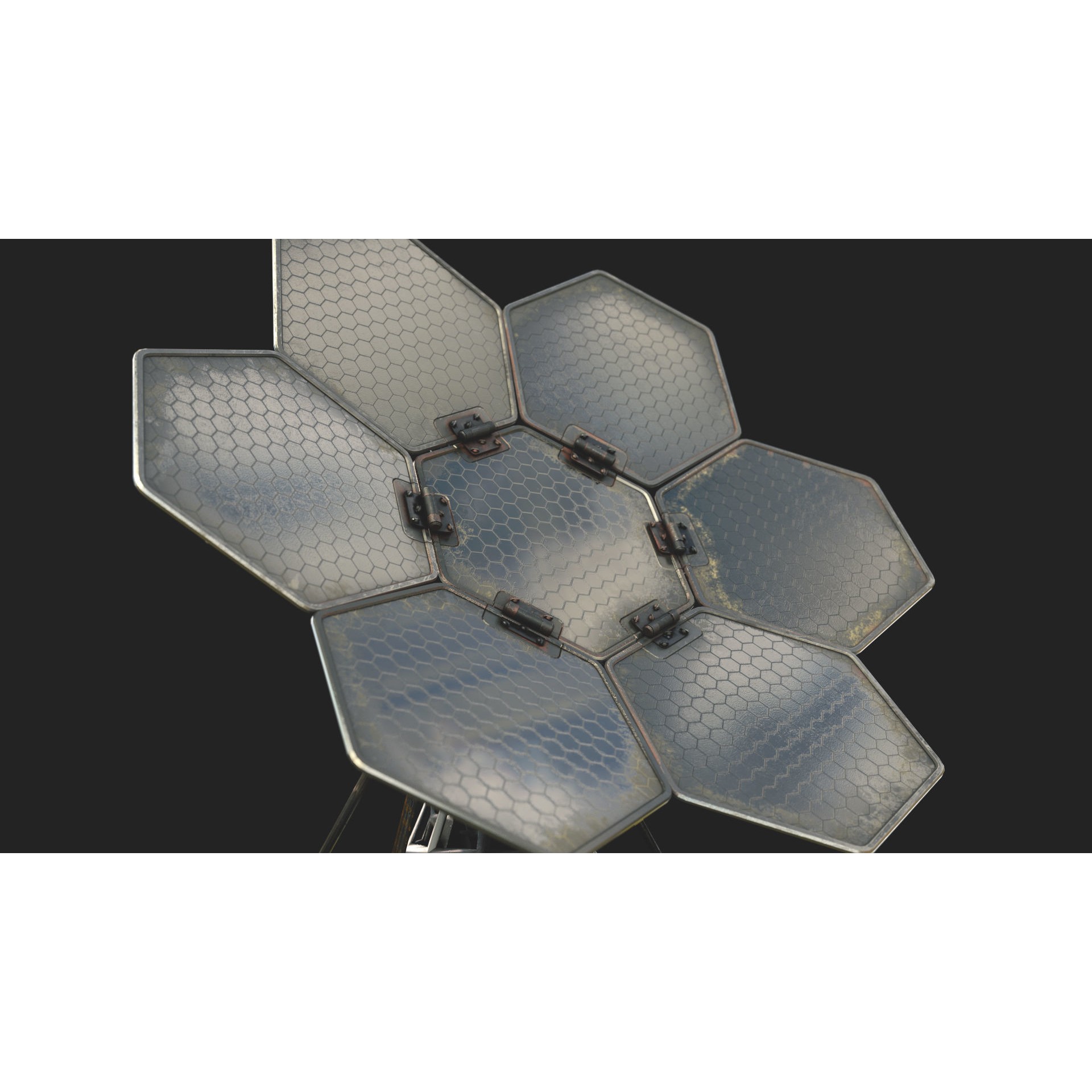SCIFI Solar Panel - Low-Poly Game-Ready 3D Model - View 10
