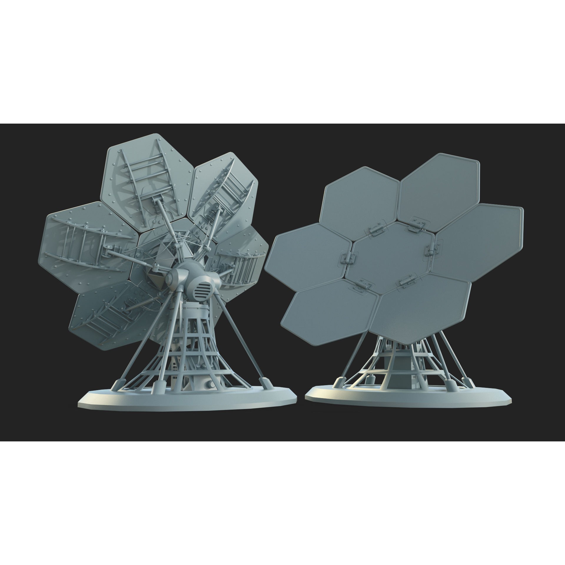 SCIFI Solar Panel - Low-Poly Game-Ready 3D Model - View 12