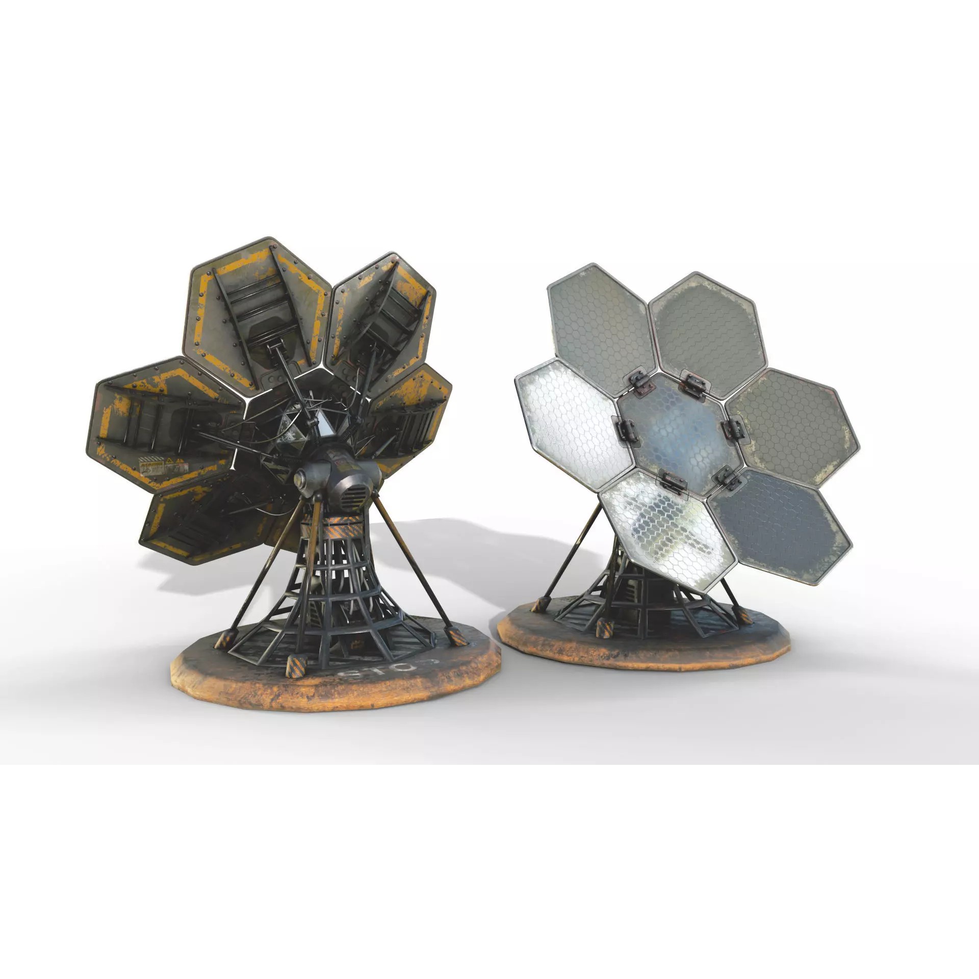 SCIFI Solar Panel - Low-Poly Game-Ready 3D Model - View 2