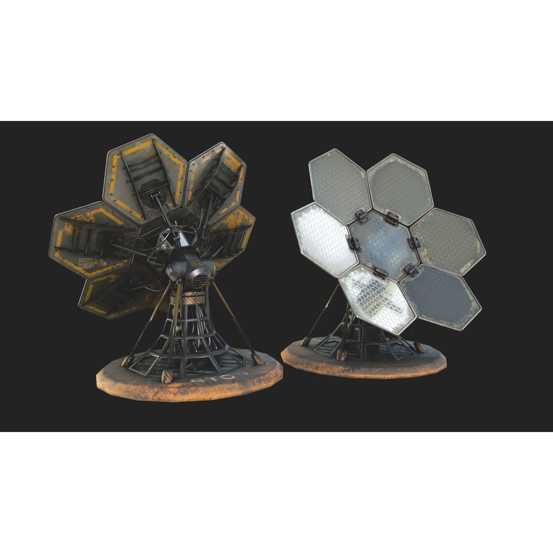 SCIFI Solar Panel - Low-Poly Game-Ready 3D Model - View 3