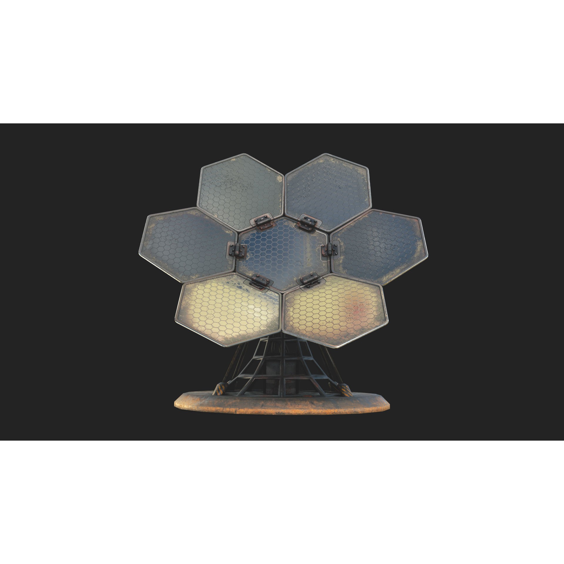 SCIFI Solar Panel - Low-Poly Game-Ready 3D Model - View 4