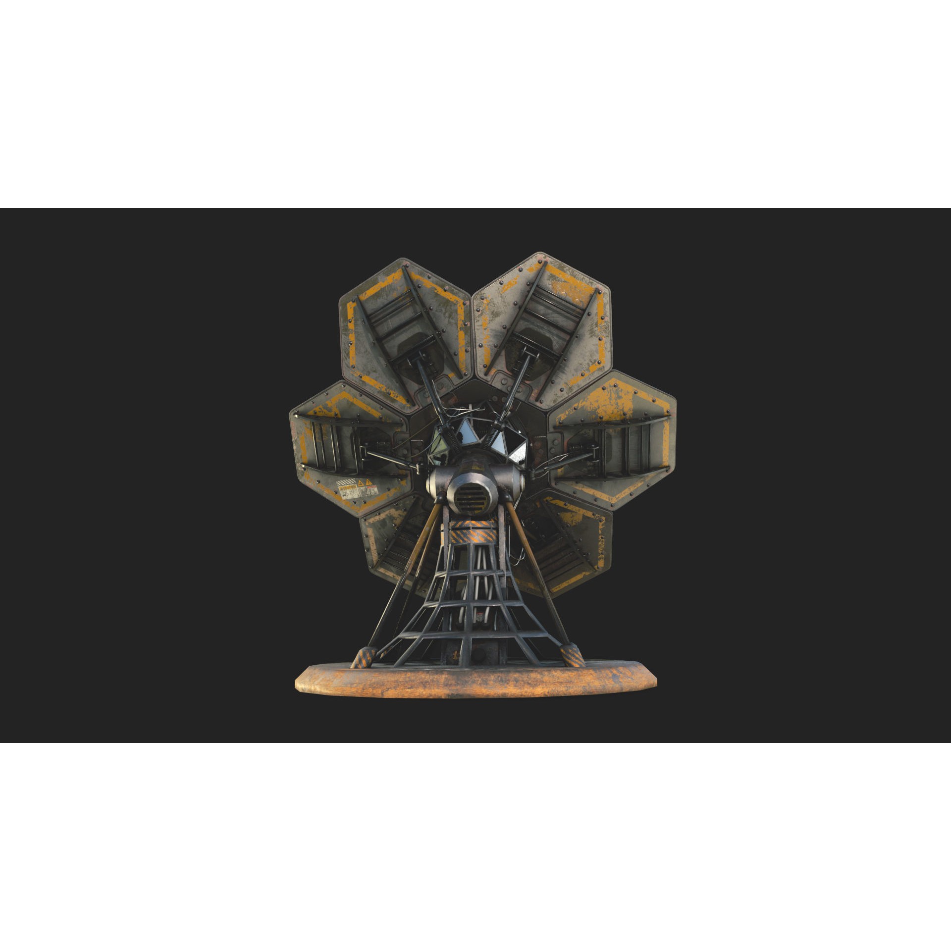 SCIFI Solar Panel - Low-Poly Game-Ready 3D Model - View 6