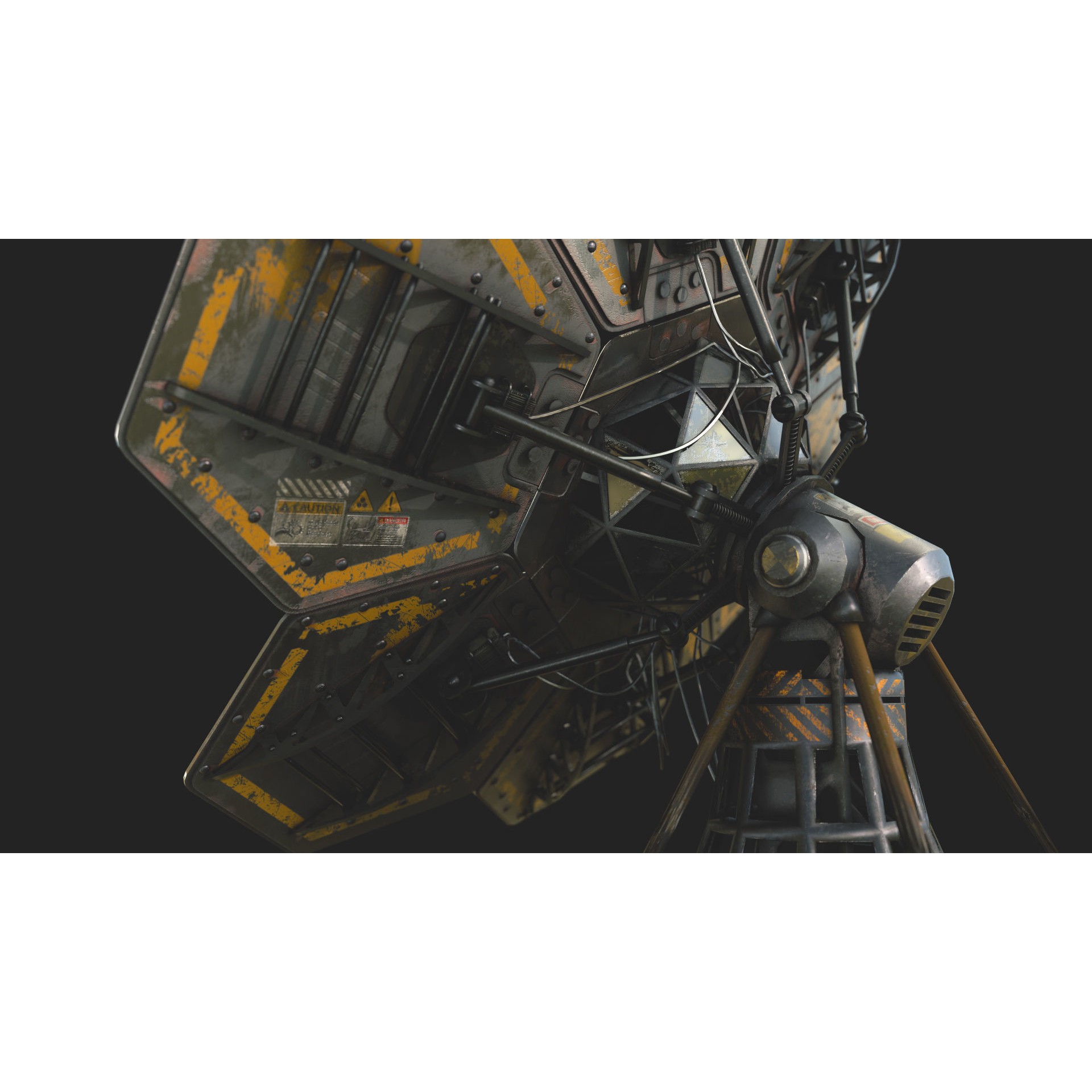 SCIFI Solar Panel - Low-Poly Game-Ready 3D Model - View 8