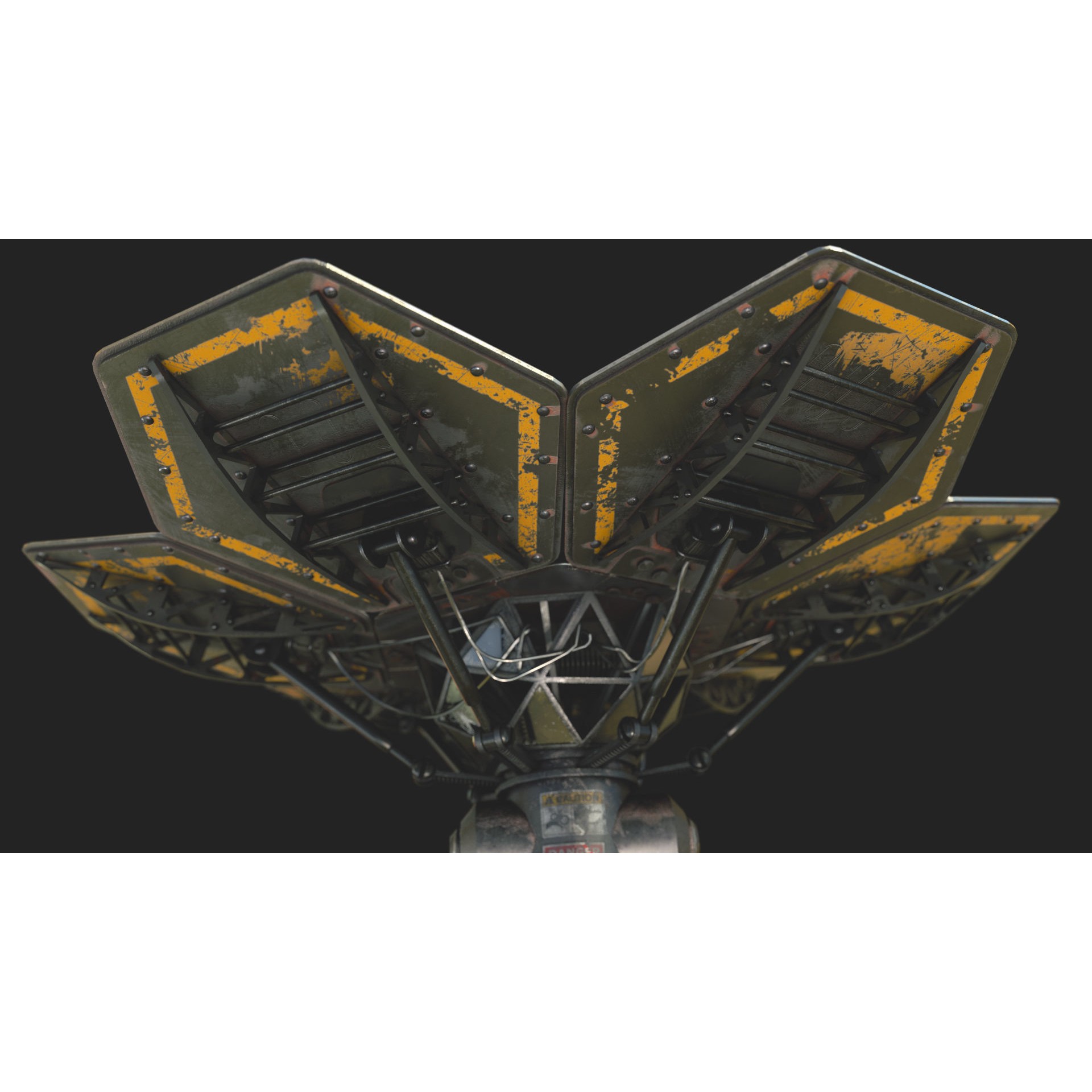 SCIFI Solar Panel - Low-Poly Game-Ready 3D Model - View 9