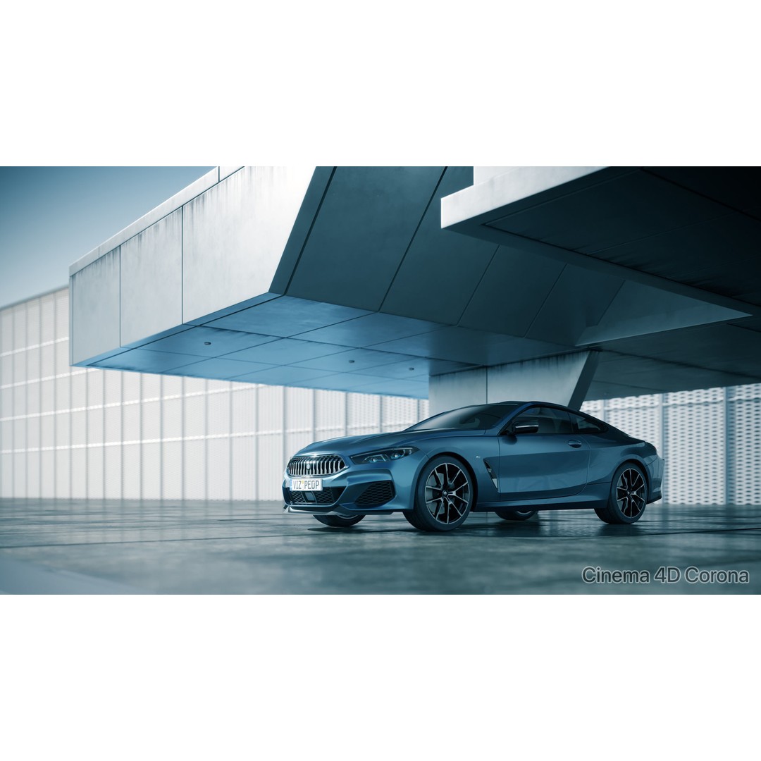 Moody Car Exhibition Scene 3D Model – Industrial Concept Environment, Blender, FBX - View 10