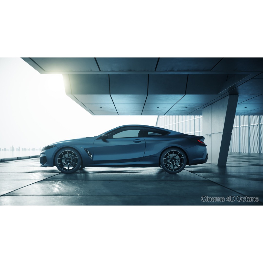 Moody Car Exhibition Scene 3D Model – Industrial Concept Environment, Blender, FBX - View 11