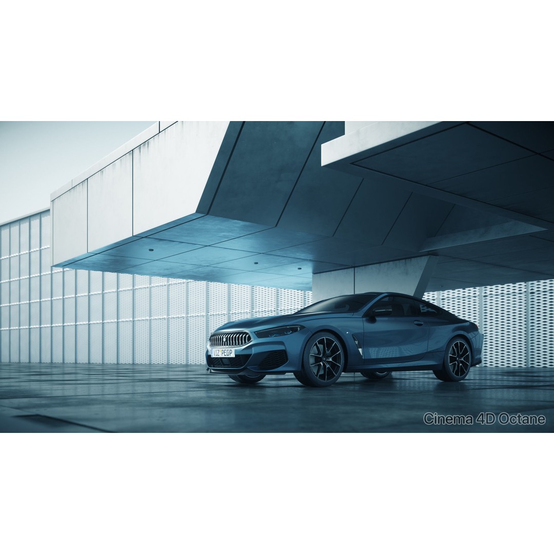 Moody Car Exhibition Scene 3D Model – Industrial Concept Environment, Blender, FBX - View 13