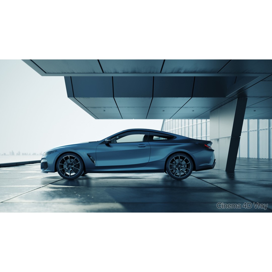 Moody Car Exhibition Scene 3D Model – Industrial Concept Environment, Blender, FBX - View 14