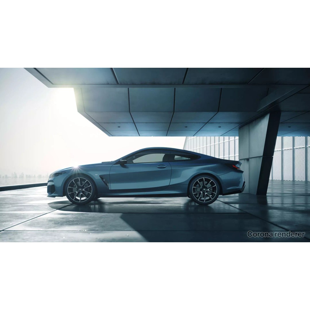 Moody Car Exhibition Scene 3D Model – Industrial Concept Environment, Blender, FBX - View 2