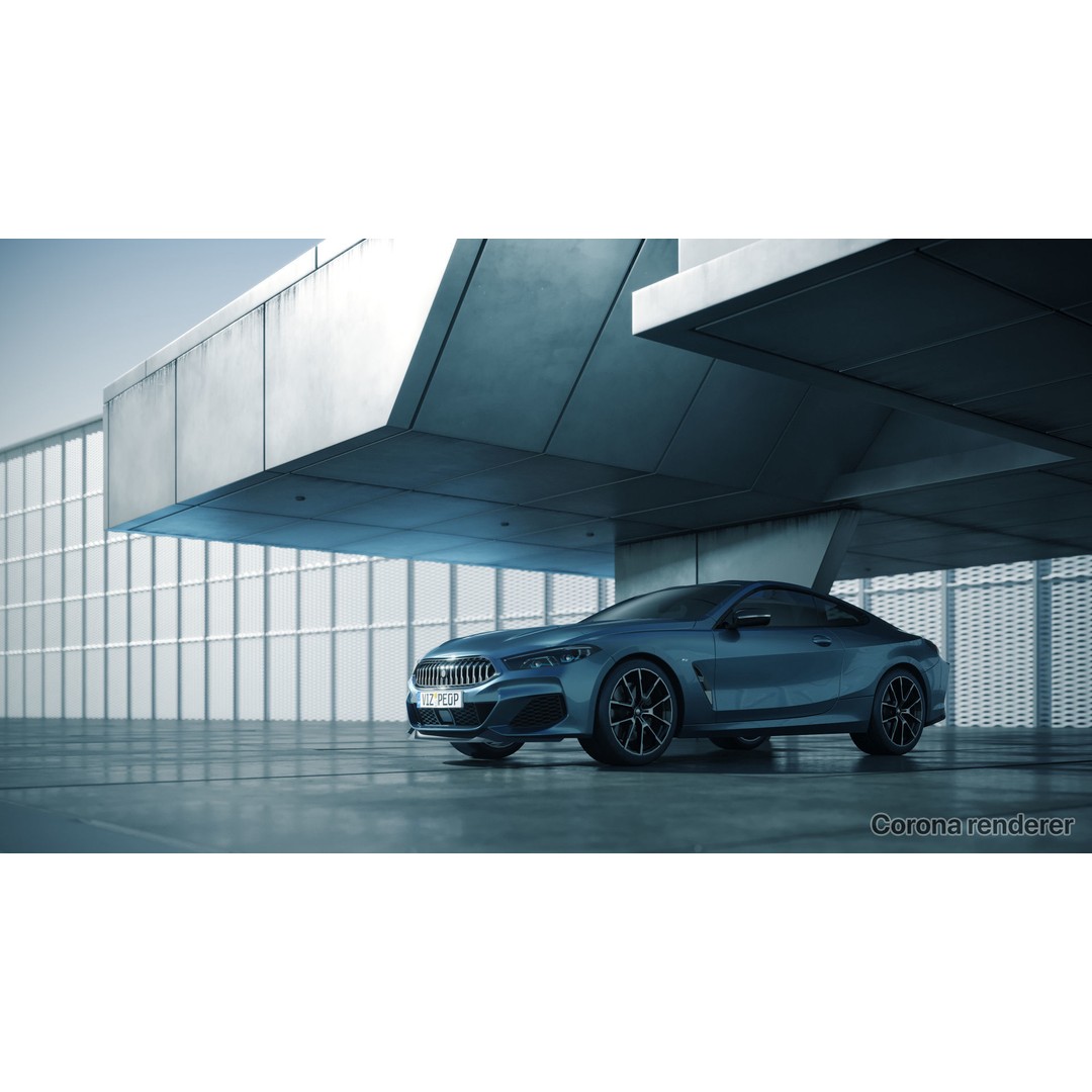 Moody Car Exhibition Scene 3D Model – Industrial Concept Environment, Blender, FBX - View 4