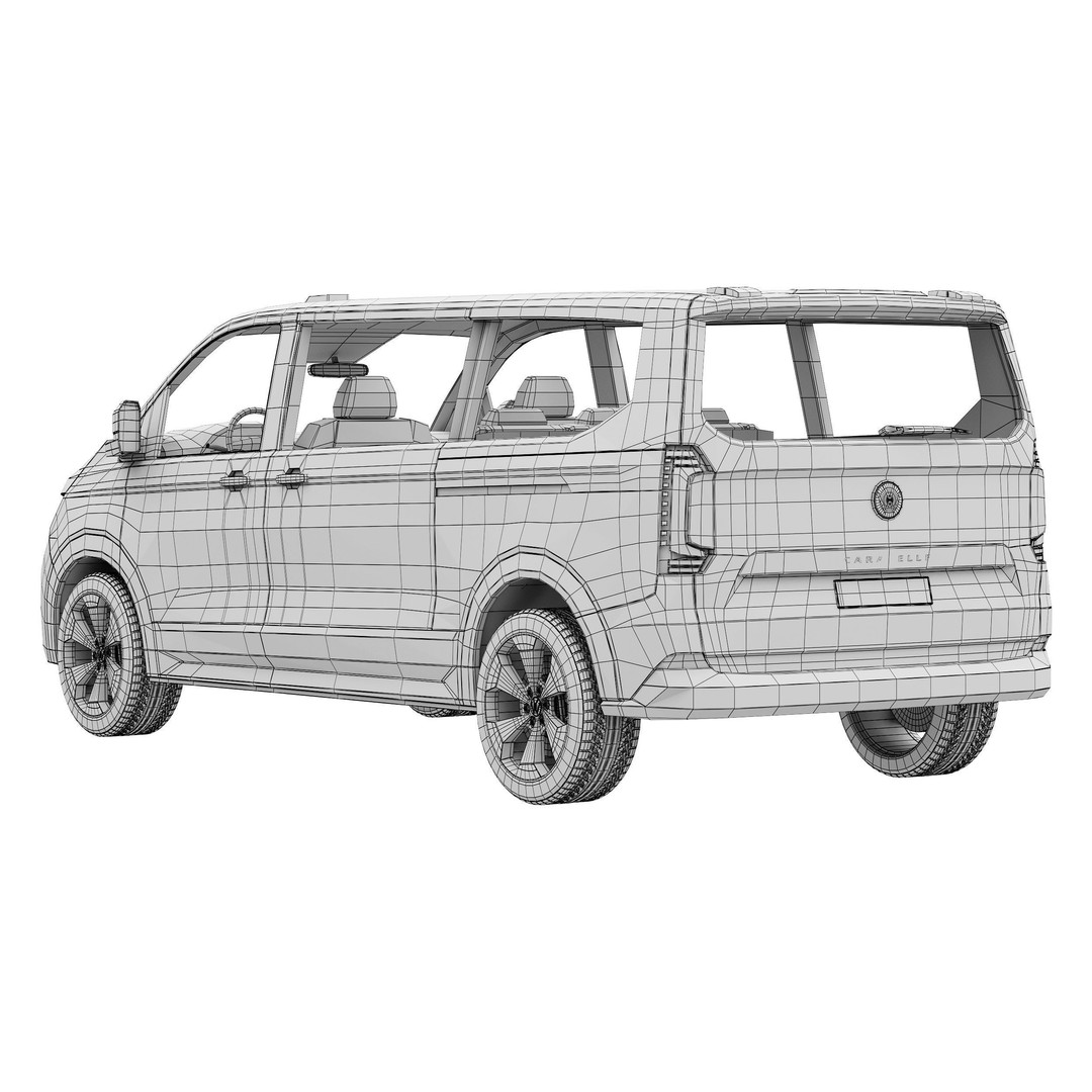 Volkswagen Caravelle T7 2025 3D Model – High Poly Realistic Vehicle, FBX, OBJ - View 17