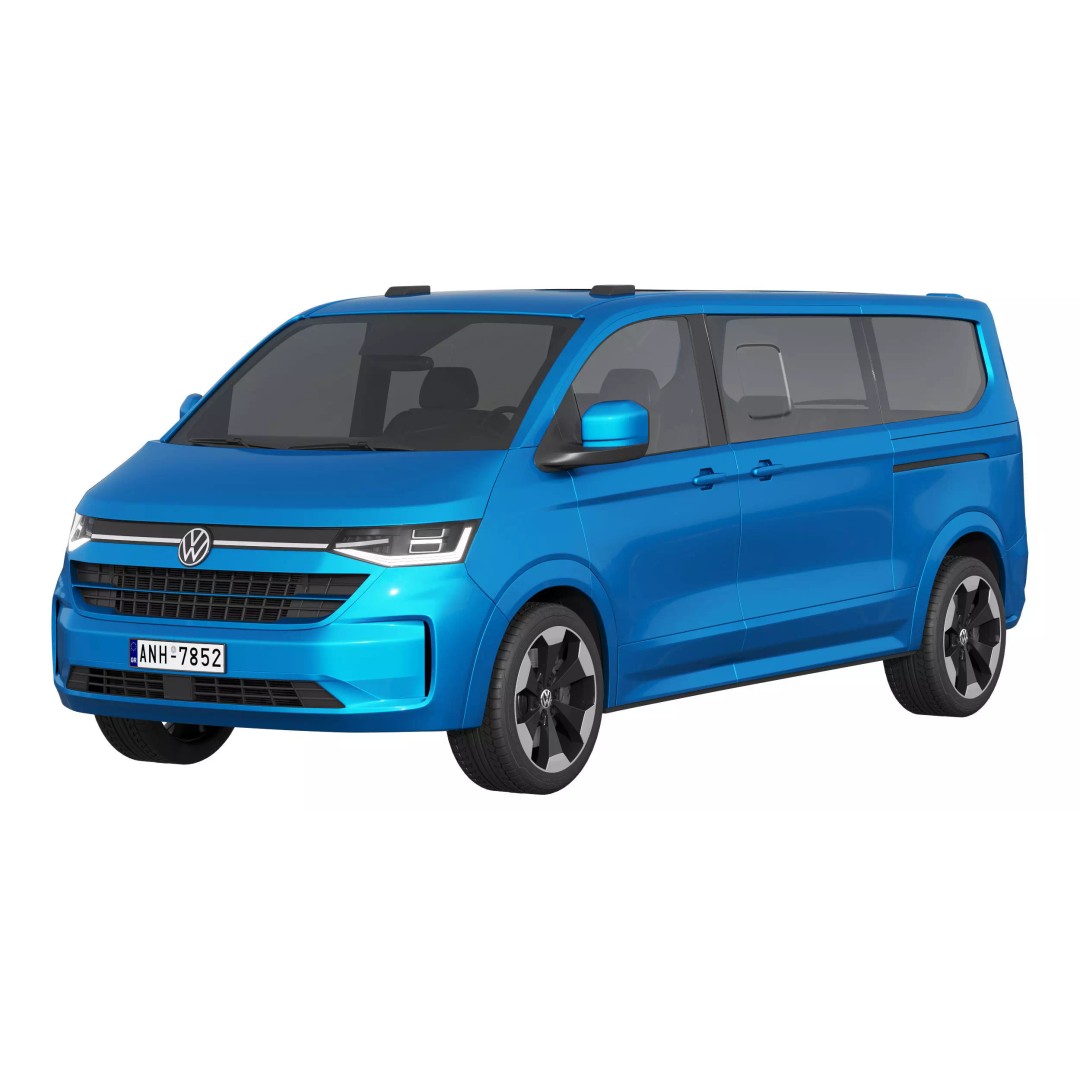 Volkswagen Caravelle T7 2025 3D Model – High Poly Realistic Vehicle, FBX, OBJ - View 2