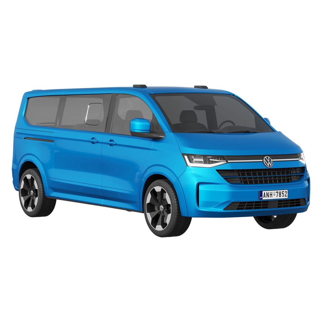 Volkswagen Caravelle T7 2025 3D Model – High Poly Realistic Vehicle, FBX, OBJ - View 3