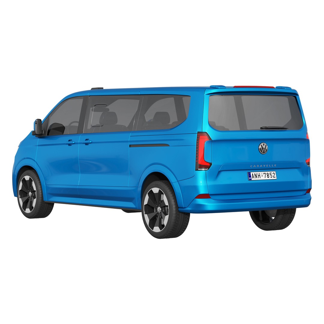 Volkswagen Caravelle T7 2025 3D Model – High Poly Realistic Vehicle, FBX, OBJ - View 4