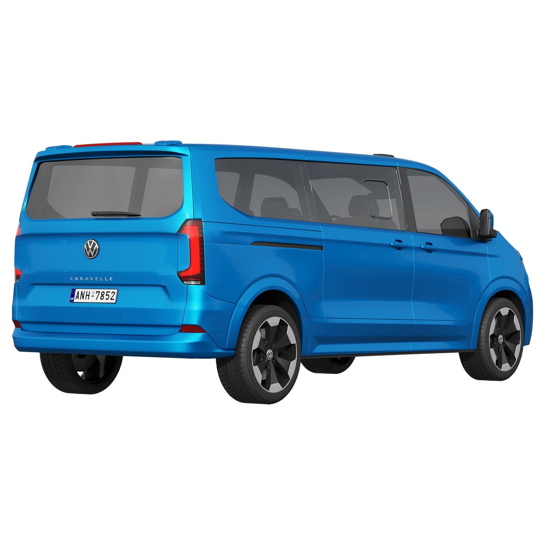 Volkswagen Caravelle T7 2025 3D Model – High Poly Realistic Vehicle, FBX, OBJ - View 5