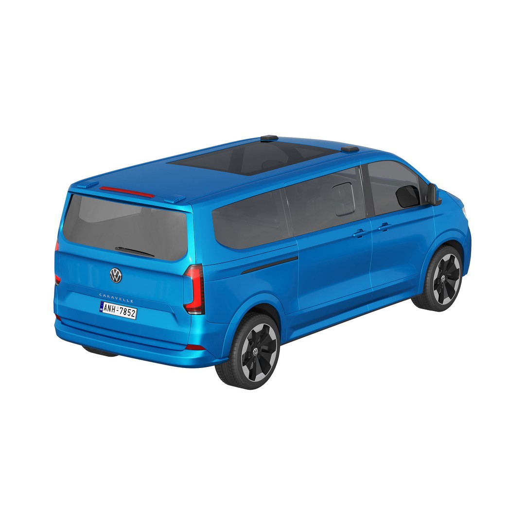 Volkswagen Caravelle T7 2025 3D Model – High Poly Realistic Vehicle, FBX, OBJ - View 6