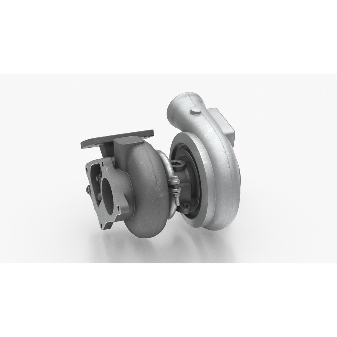Turbocharger 3D Model – High Poly PBR Asset for Vehicle Design, FBX - View 15