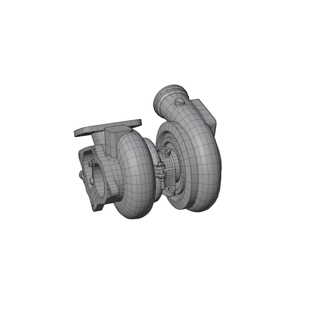 Turbocharger 3D Model – High Poly PBR Asset for Vehicle Design, FBX - View 16