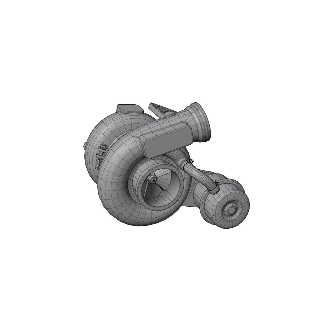 Turbocharger 3D Model – High Poly PBR Asset for Vehicle Design, FBX - View 17