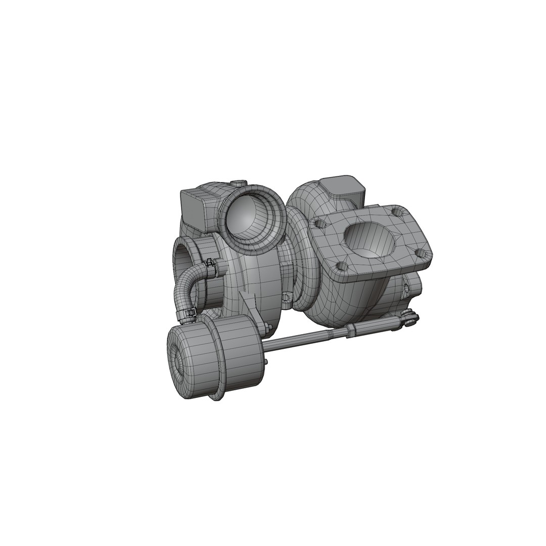 Turbocharger 3D Model – High Poly PBR Asset for Vehicle Design, FBX - View 18