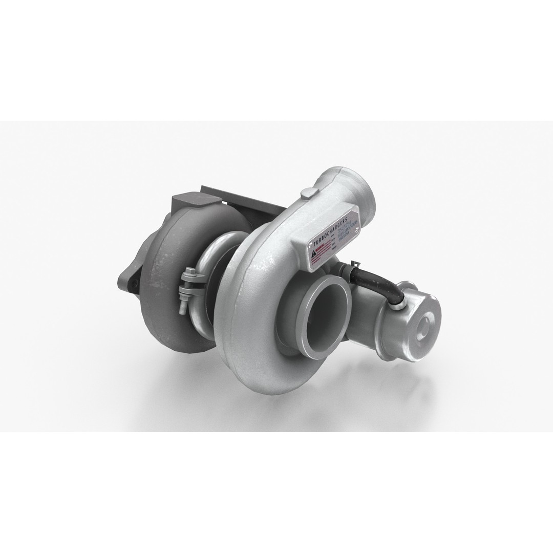 Turbocharger 3D Model – High Poly PBR Asset for Vehicle Design, FBX - View 5