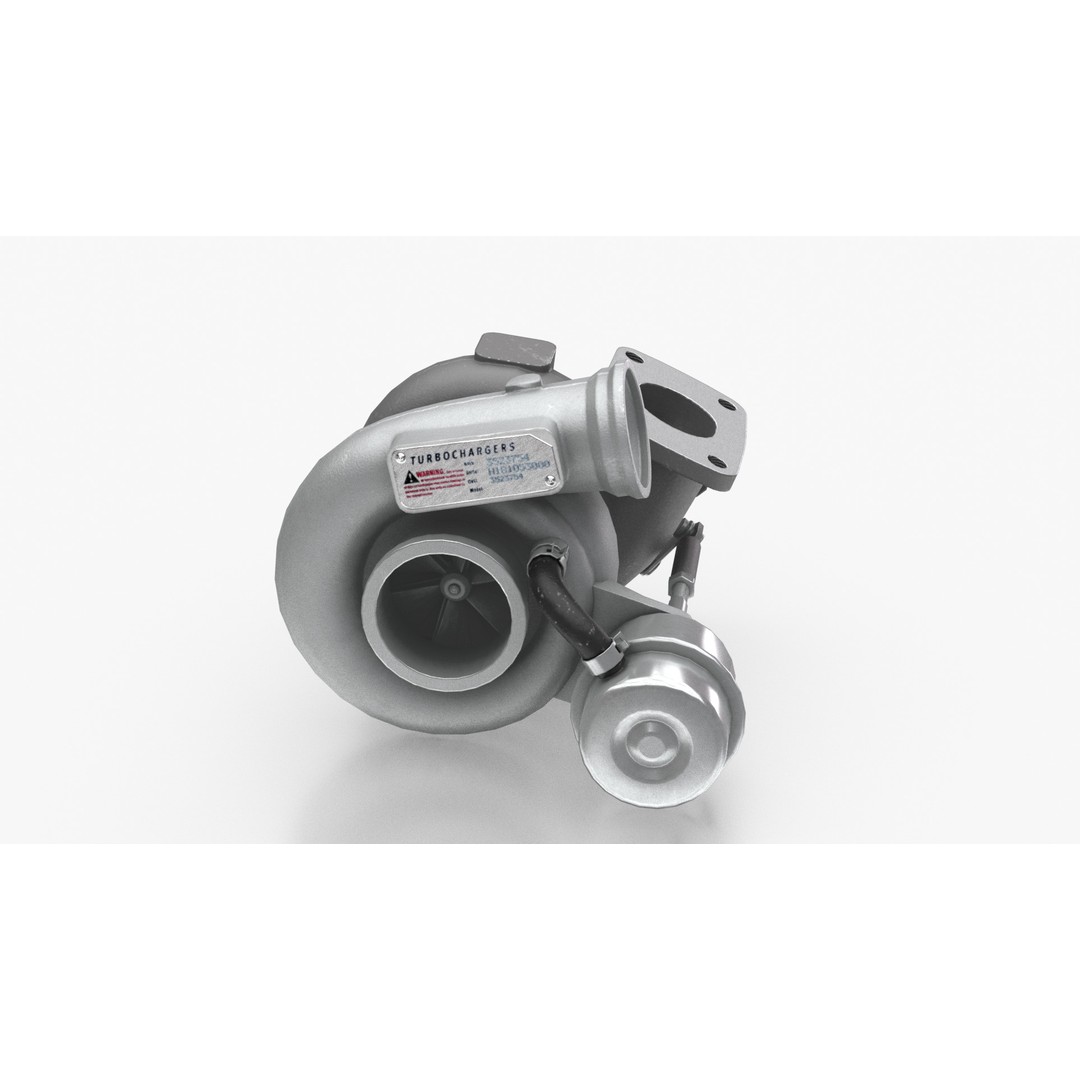 Turbocharger 3D Model – High Poly PBR Asset for Vehicle Design, FBX - View 7