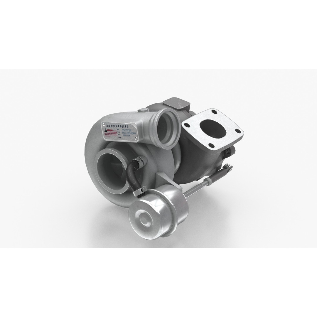 Turbocharger 3D Model – High Poly PBR Asset for Vehicle Design, FBX - View 8