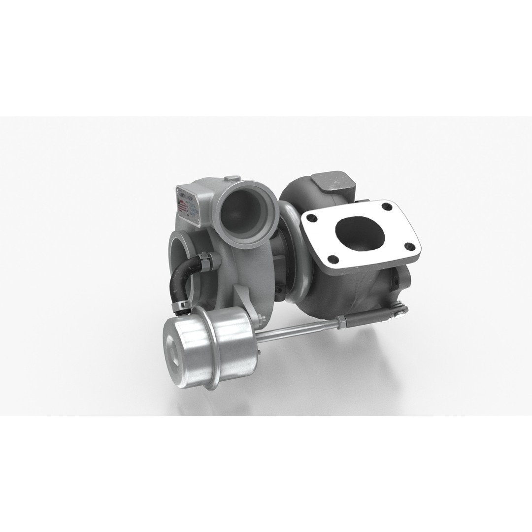 Turbocharger 3D Model – High Poly PBR Asset for Vehicle Design, FBX - View 9