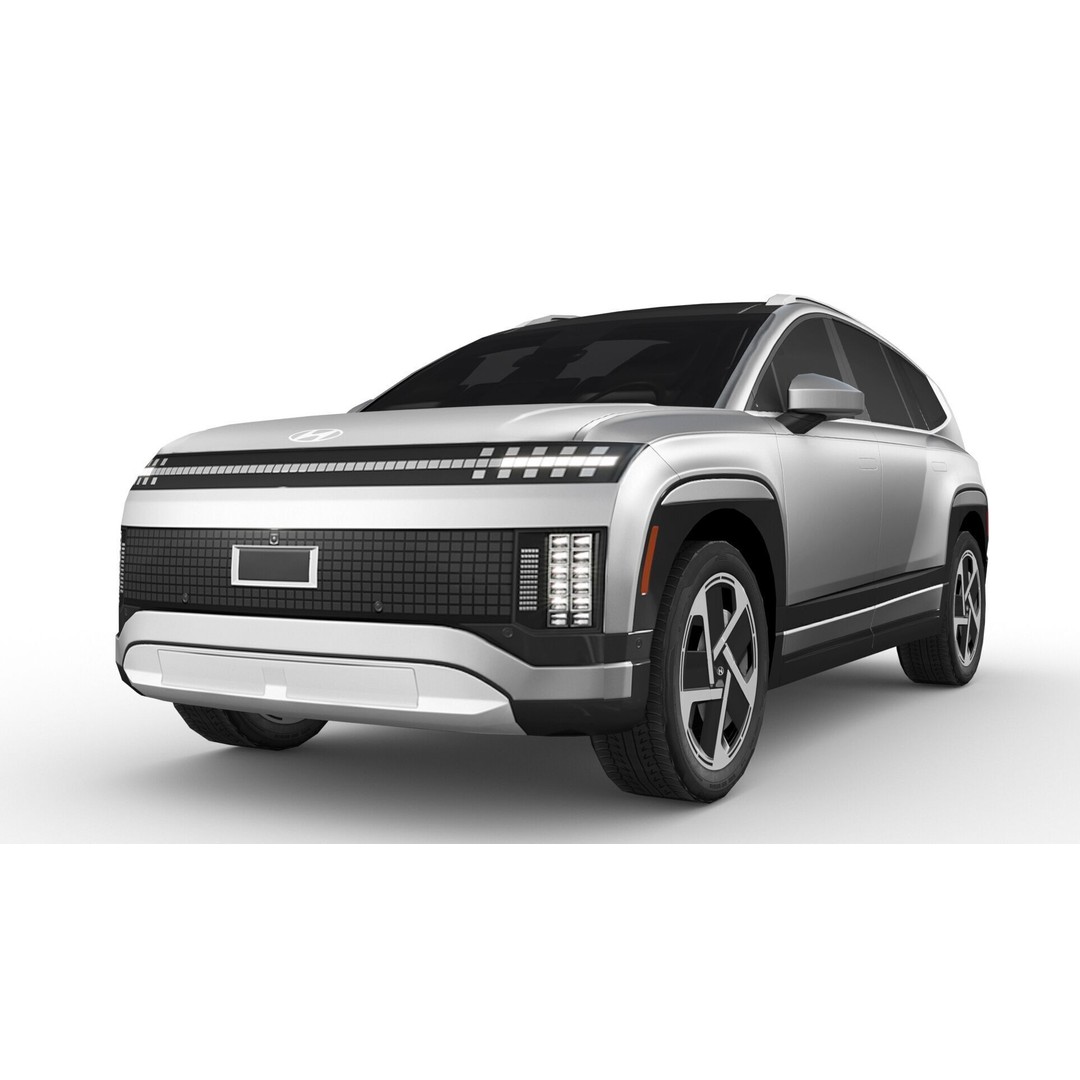 Hyundai IONIQ 9 Limited 2025 3D Model – Low Poly Game Asset, FBX - View 3