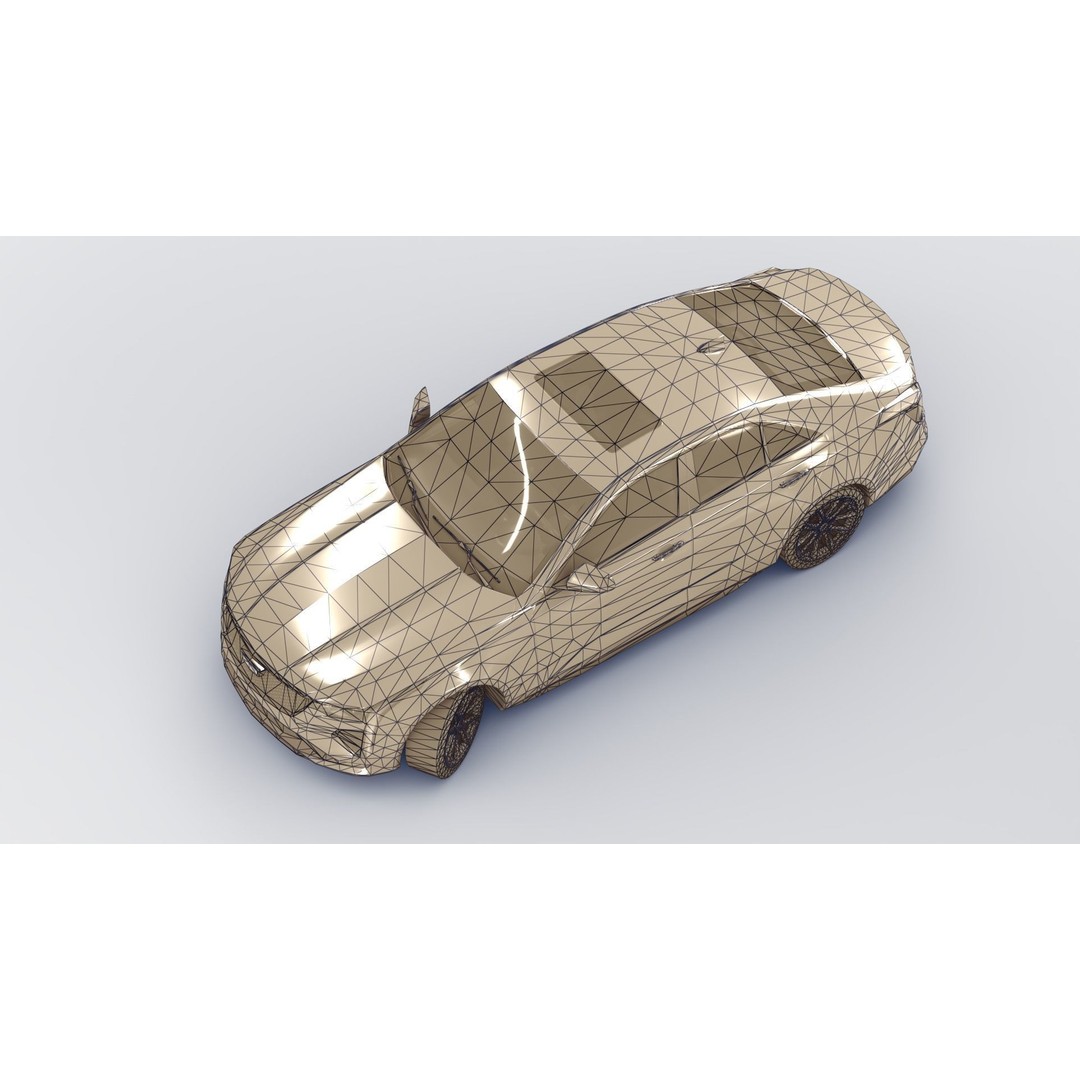 Cadillac CT4 V 3D Model – Low Poly Game Ready Vehicle, FBX, OBJ - View 20