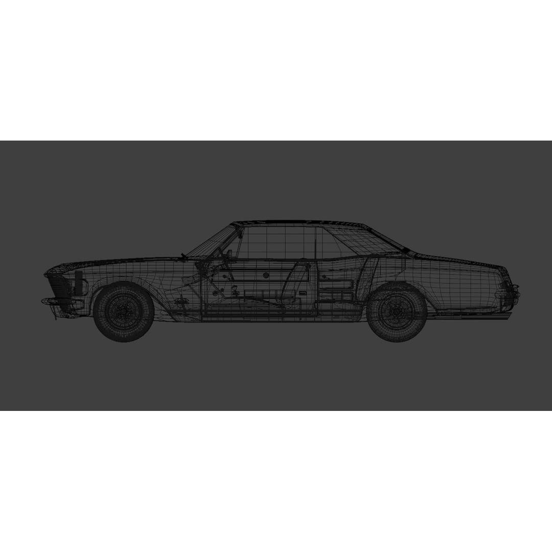 Buick Rivera 3D Model – High Poly Vintage Car for Animation, FBX, OBJ - View 11