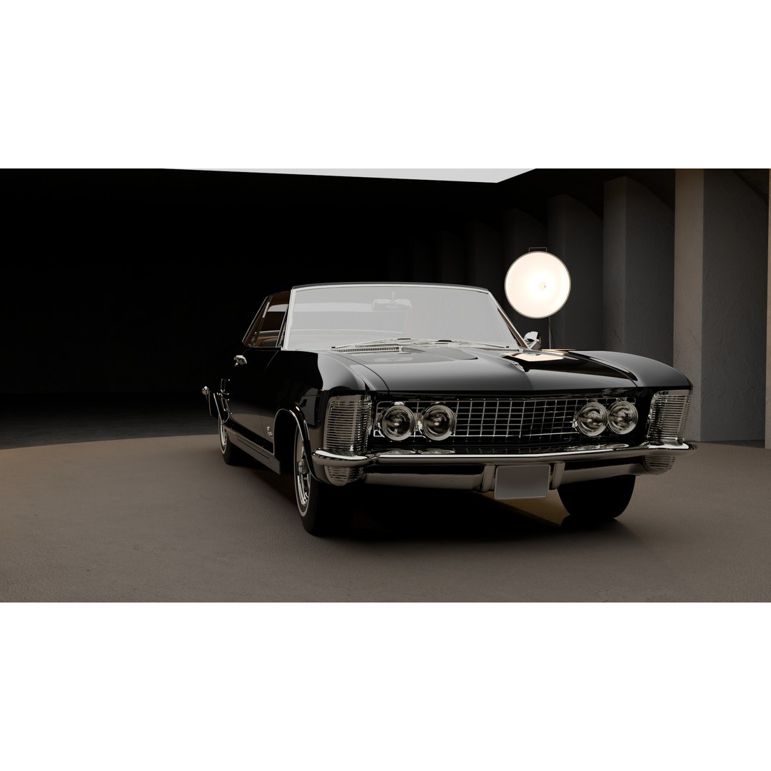Buick Rivera 3D Model – High Poly Vintage Car for Animation, FBX, OBJ - View 3
