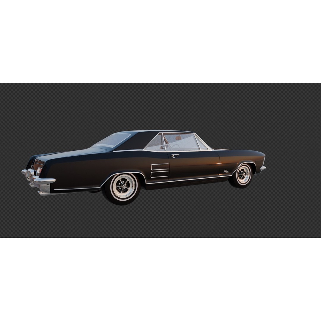 Buick Rivera 3D Model – High Poly Vintage Car for Animation, FBX, OBJ - View 7