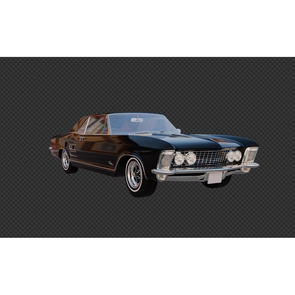 Buick Rivera 3D Model – High Poly Vintage Car for Animation, FBX, OBJ - View 8