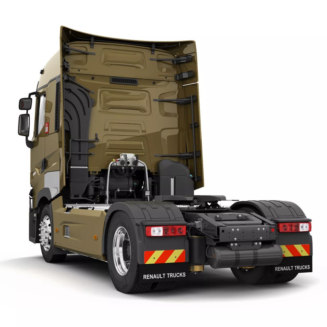 Renault T Container 3D Model – Realistic Truck Asset, FBX/OBJ Formats - View 12