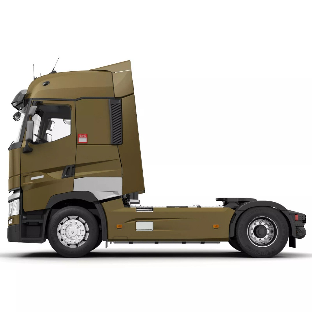 Renault T Container 3D Model – Realistic Truck Asset, FBX/OBJ Formats - View 13