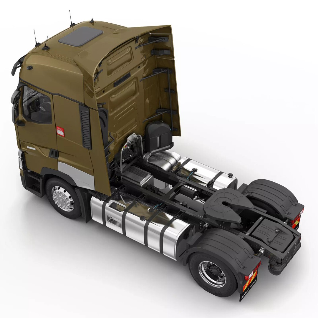 Renault T Container 3D Model – Realistic Truck Asset, FBX/OBJ Formats - View 16