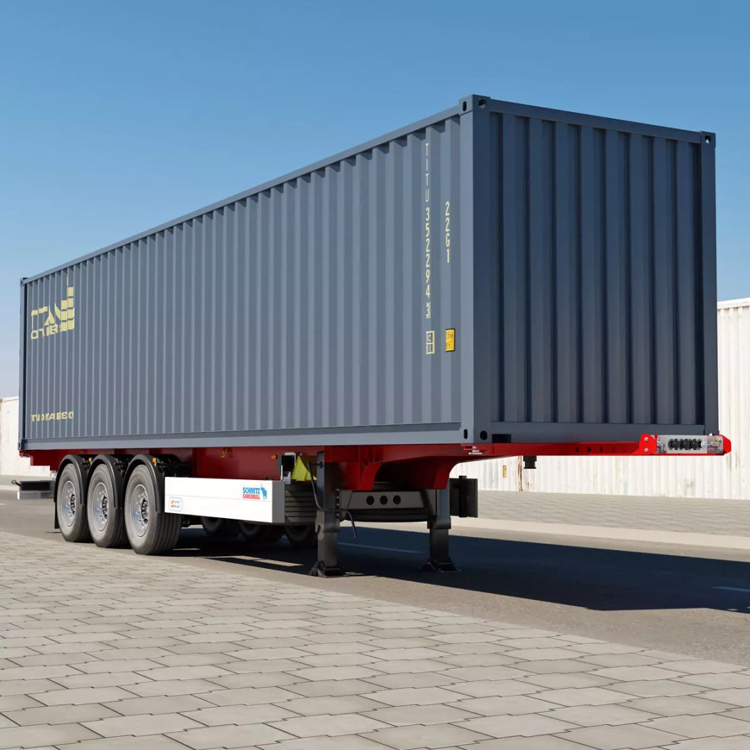 Renault T Container 3D Model – Realistic Truck Asset, FBX/OBJ Formats - View 17
