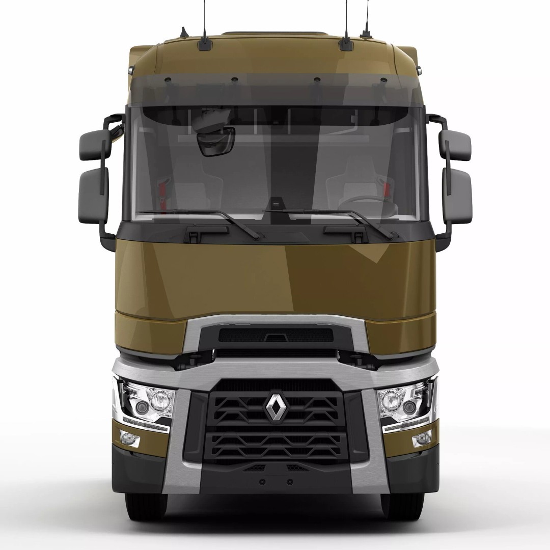 Renault T Container 3D Model – Realistic Truck Asset, FBX/OBJ Formats - View 23
