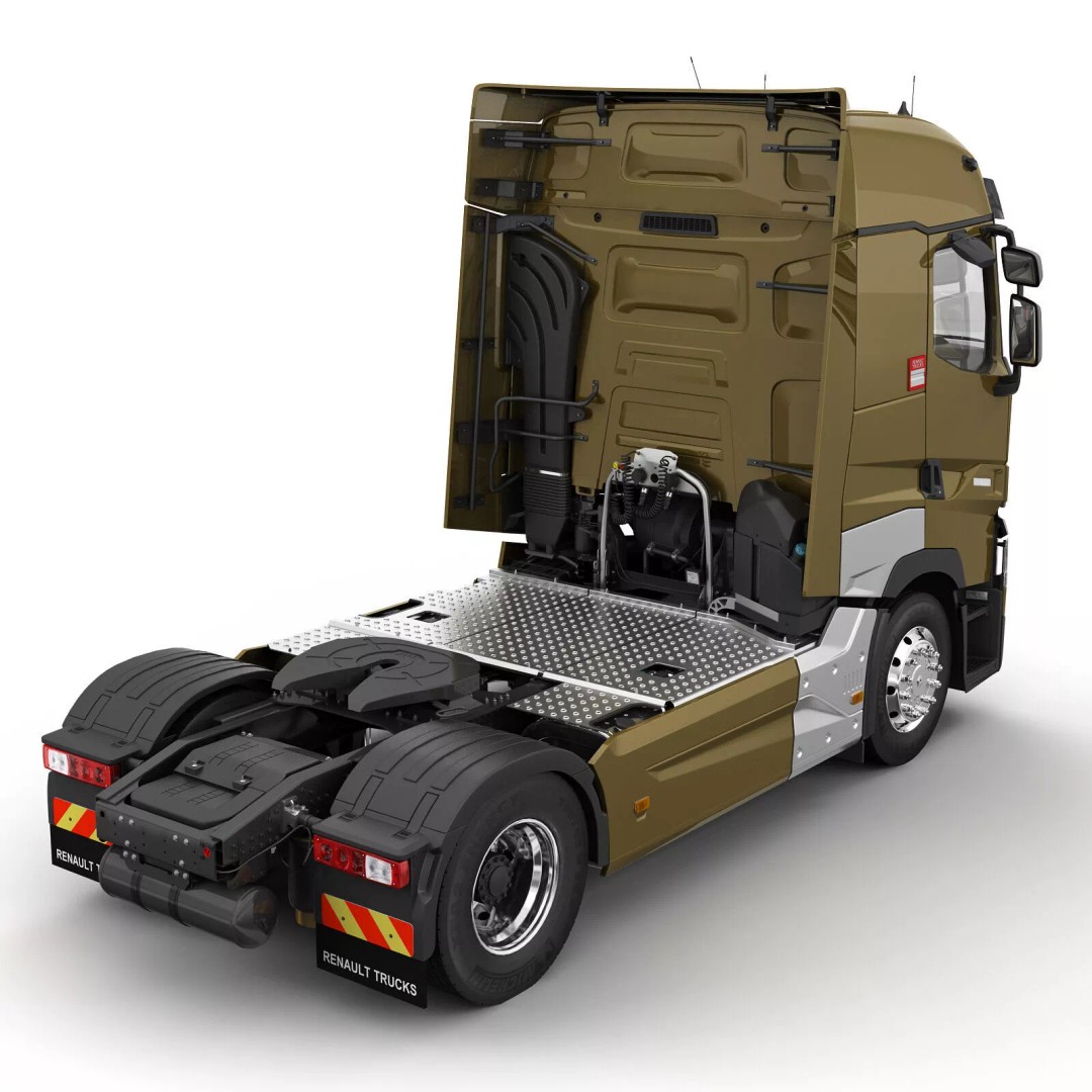 Renault T Container 3D Model – Realistic Truck Asset, FBX/OBJ Formats - View 26