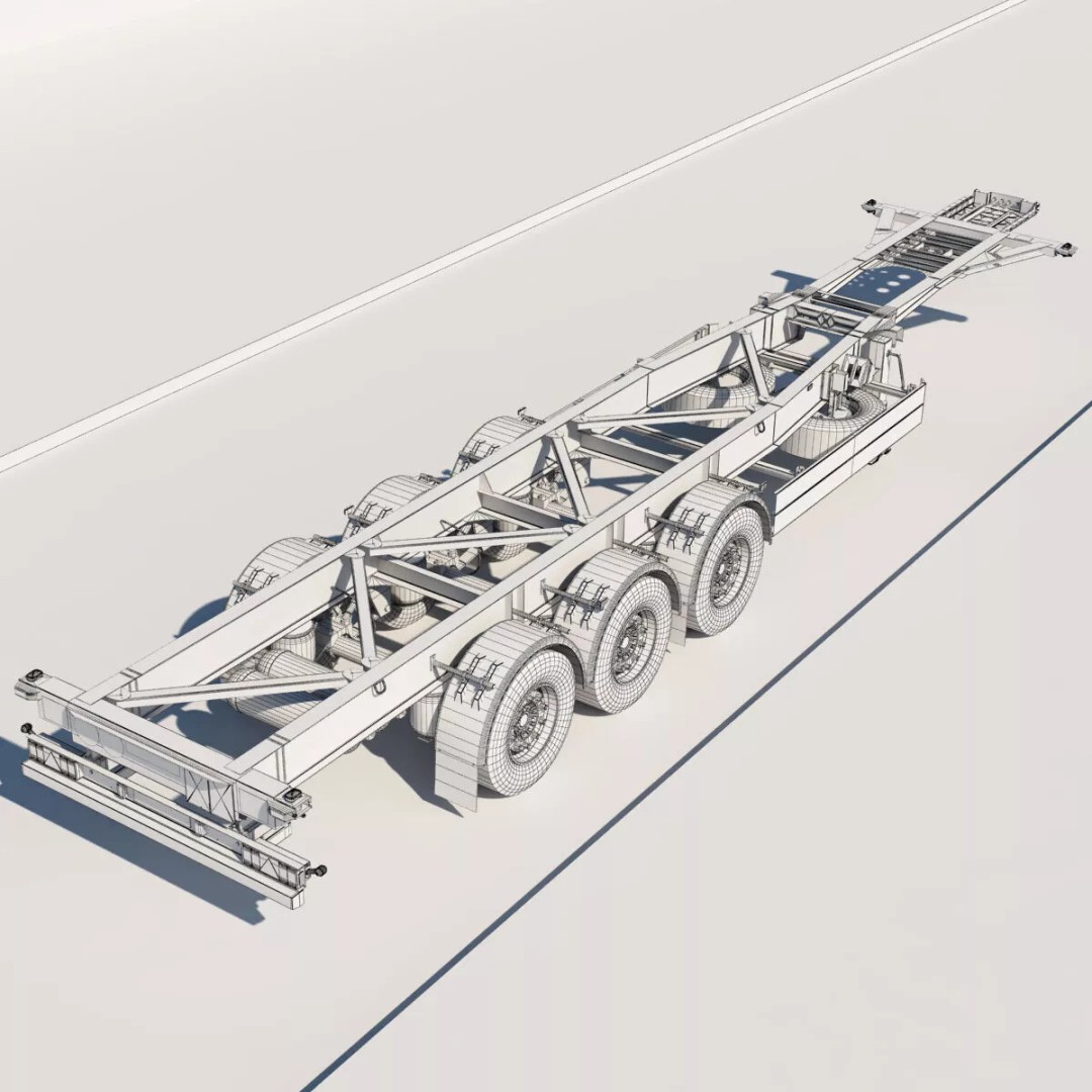 Renault T Container 3D Model – Realistic Truck Asset, FBX/OBJ Formats - View 35