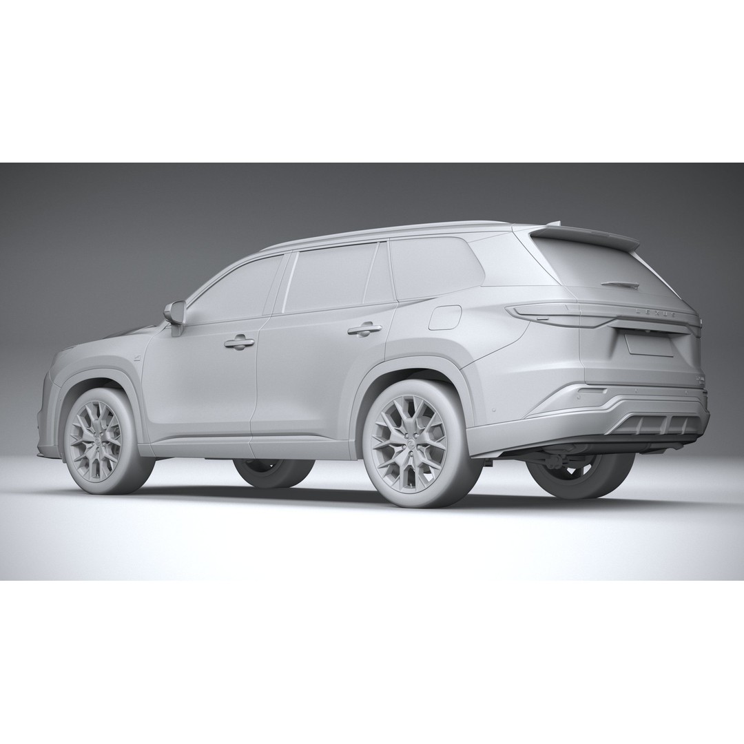 Lexus TX 500h 2024 3D Model – High Poly SUV Asset, FBX, OBJ - View 23