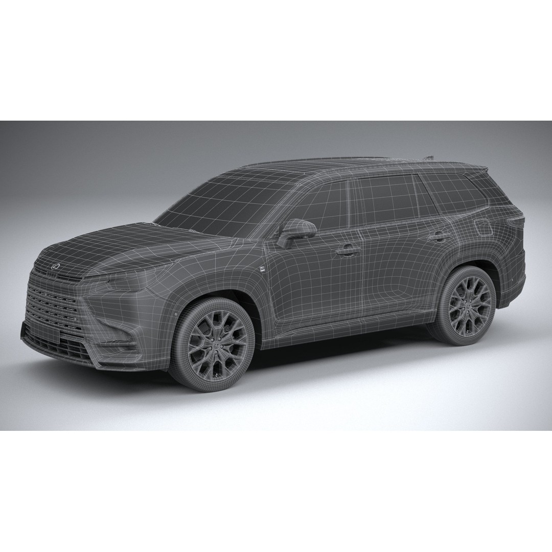 Lexus TX 500h 2024 3D Model – High Poly SUV Asset, FBX, OBJ - View 30