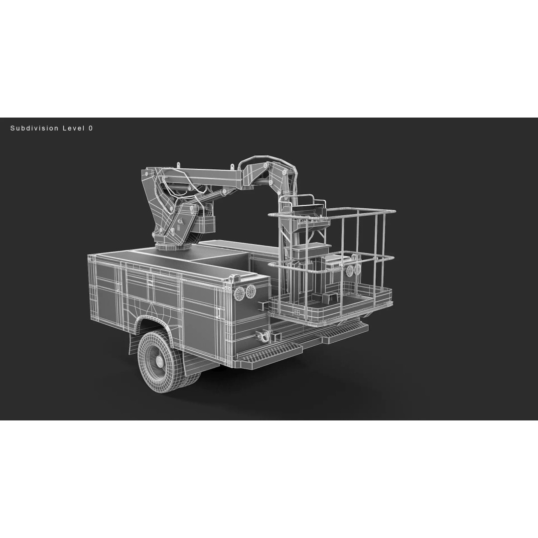 Crane Truck Body Shell 3D Model – High Poly PBR Asset, FBX - View 10