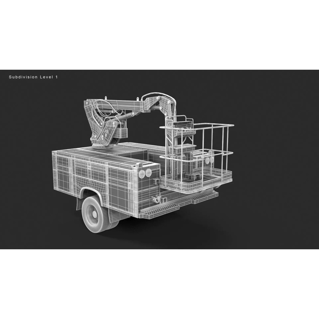 Crane Truck Body Shell 3D Model – High Poly PBR Asset, FBX - View 11