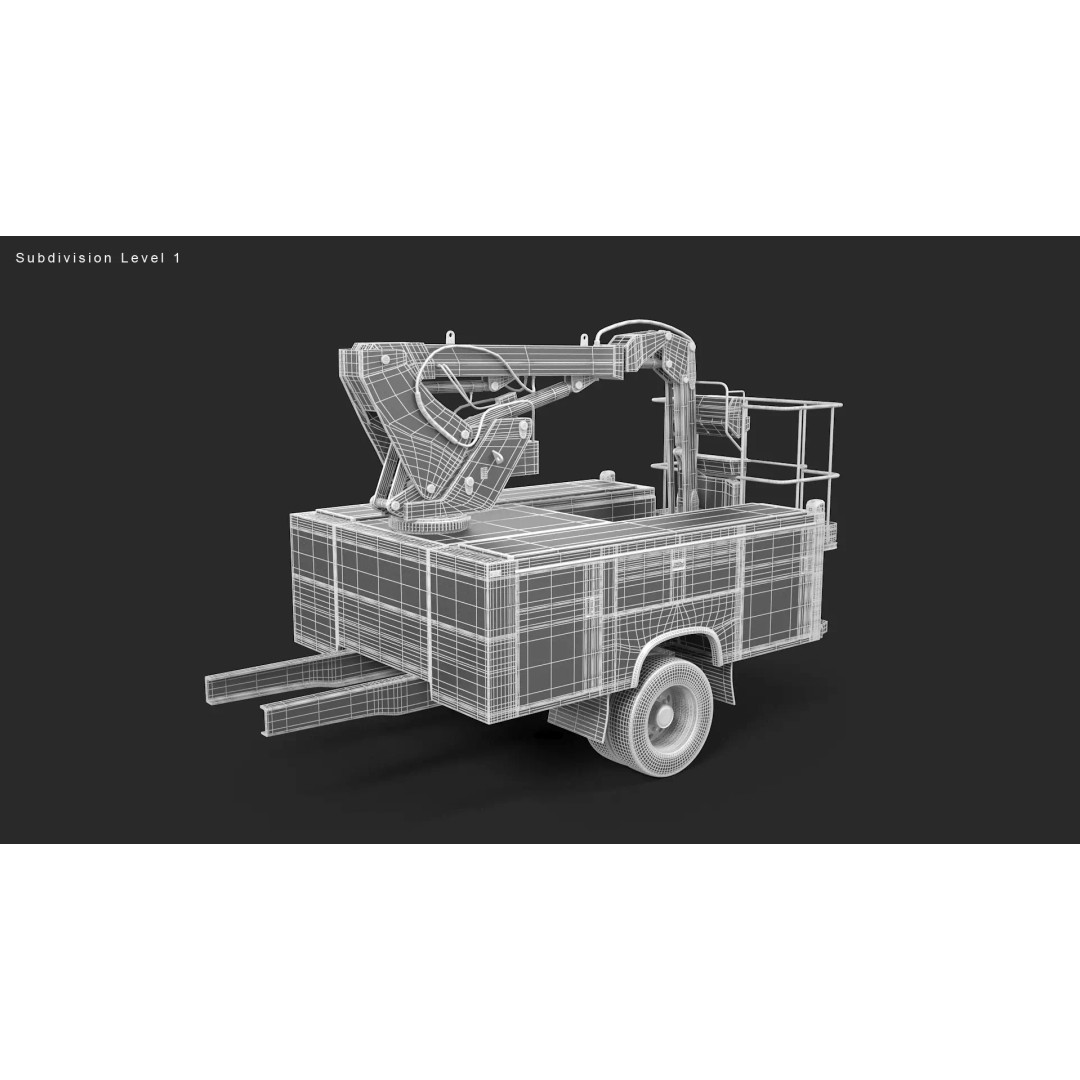 Crane Truck Body Shell 3D Model – High Poly PBR Asset, FBX - View 13