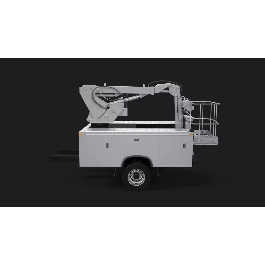 Crane Truck Body Shell 3D Model – High Poly PBR Asset, FBX - View 3
