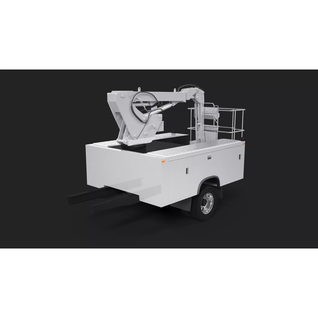 Crane Truck Body Shell 3D Model – High Poly PBR Asset, FBX - View 4