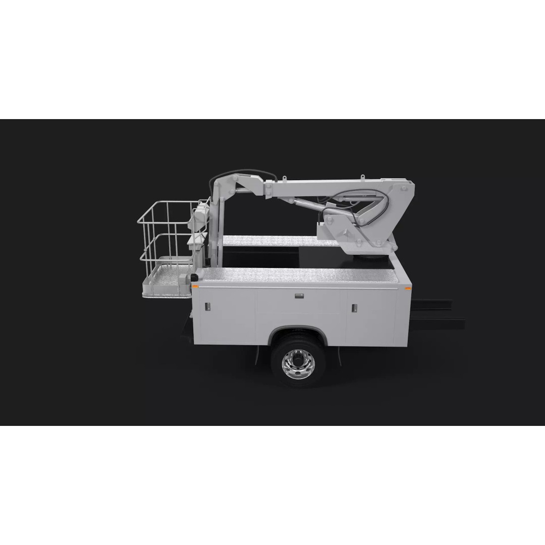 Crane Truck Body Shell 3D Model – High Poly PBR Asset, FBX - View 6