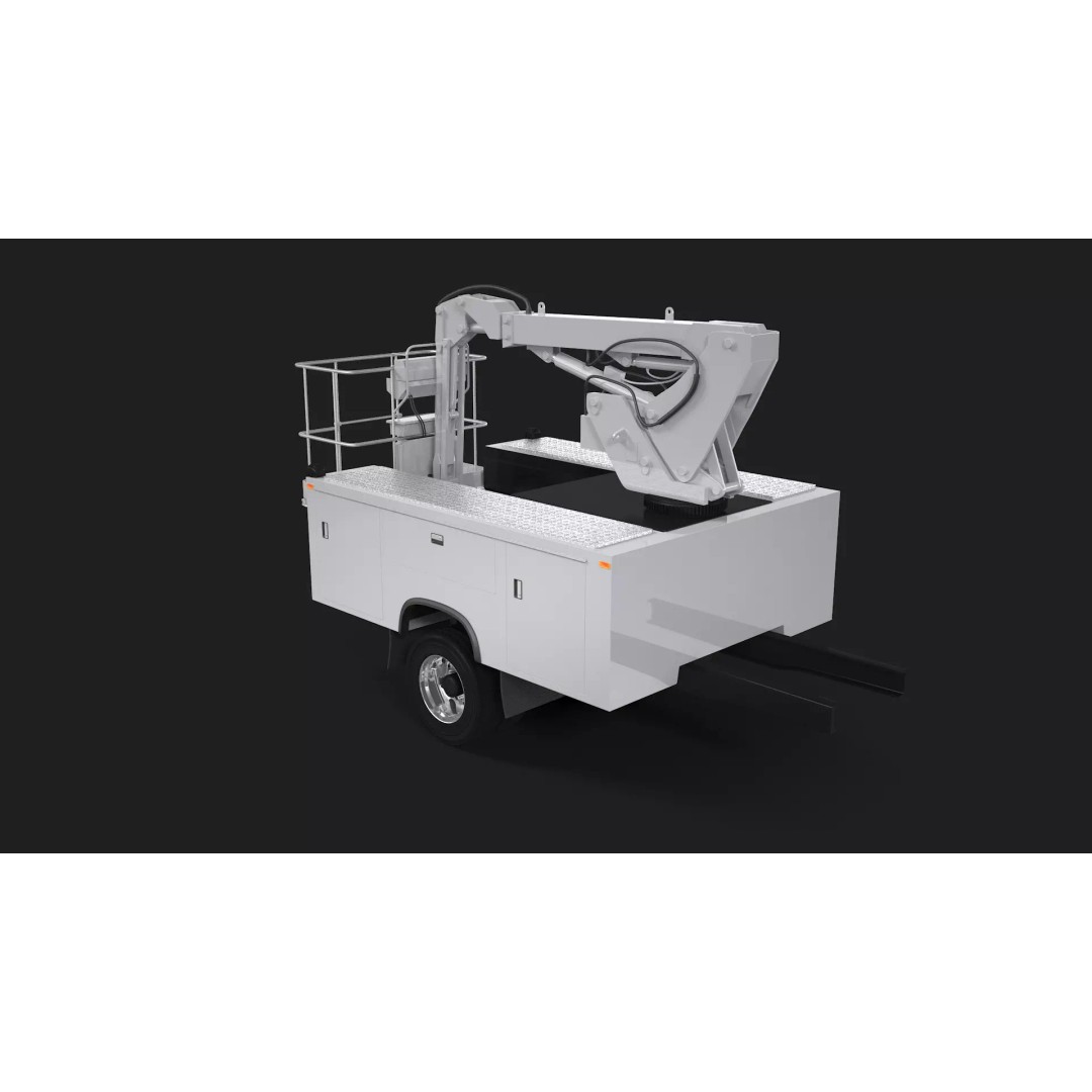 Crane Truck Body Shell 3D Model – High Poly PBR Asset, FBX - View 7